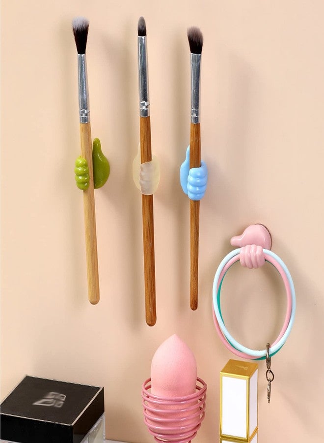Unityown Creative Thumb Wall Hooks Hanging Shiny Multifunctional Nail Free Finger Glue Hooks Student Dormitory Kitchen Bedroom Car Charging Cable Hooks 8 Pack - Image 5